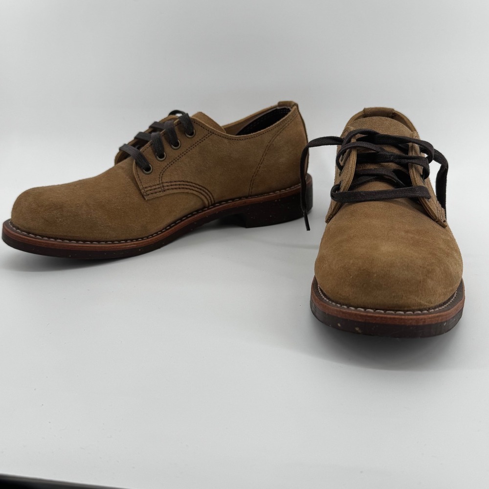 Chippewa 1901M77 Brown Suede Leather Oxford Dress Shoes Mens US 10 D Handcrafted